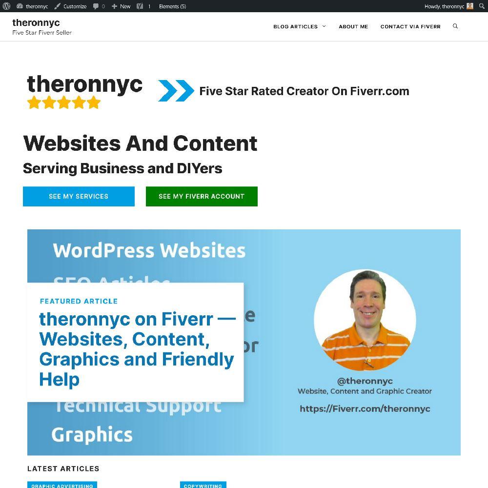 theronnyc.com, my Fiverr.com Account